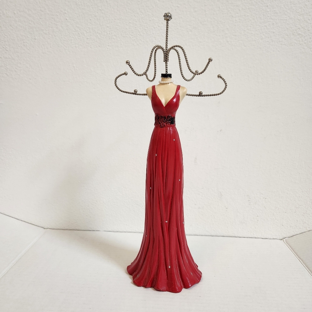 Necklace Holder Small Red Mannequin